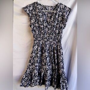 Rails Monochrome Floral Midi Dress